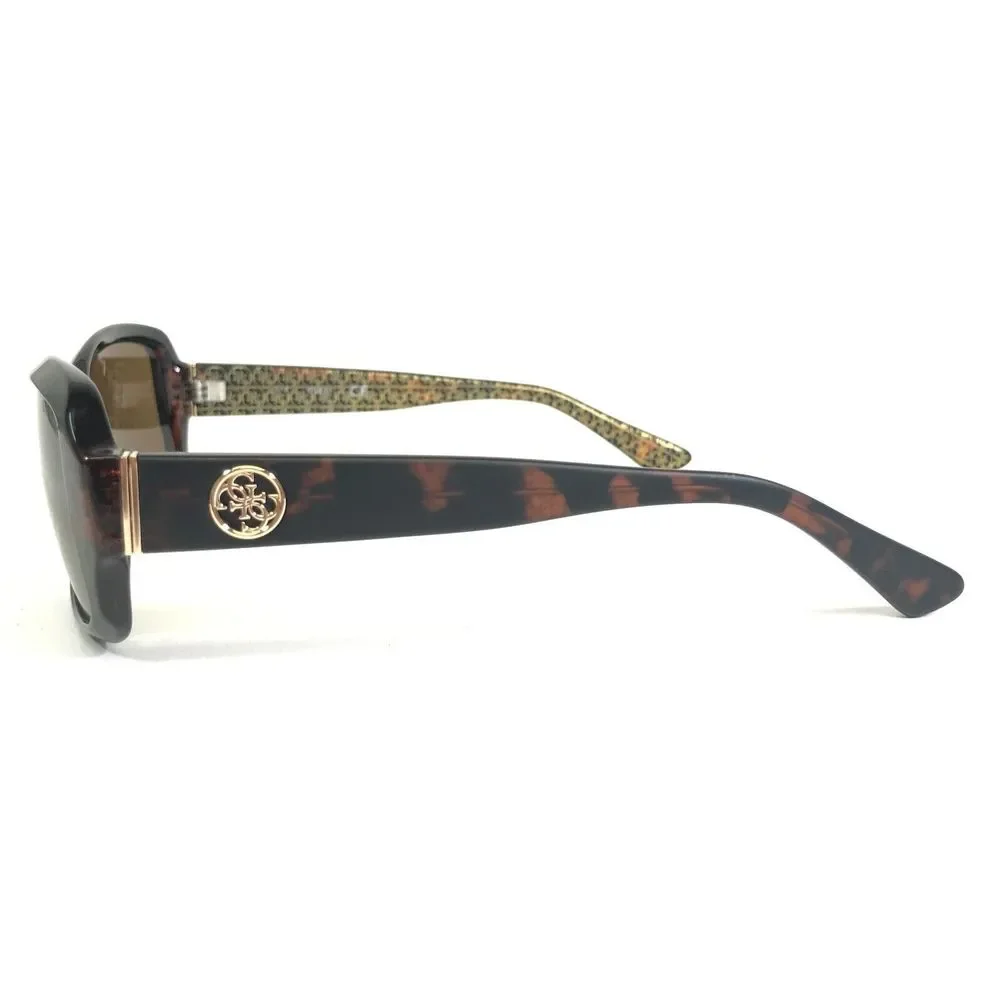 Guess Sunglasses GU7410 52E Brown Tortoise Square Cat Eye Gold Brown Lenses - Picture 6 of 11
